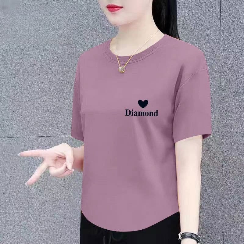 Sports Short Sleeve T-Shirt Women's Summer New Korean Style Versatile Loose Plus Size Women's Belly Covering Top T-Shirt