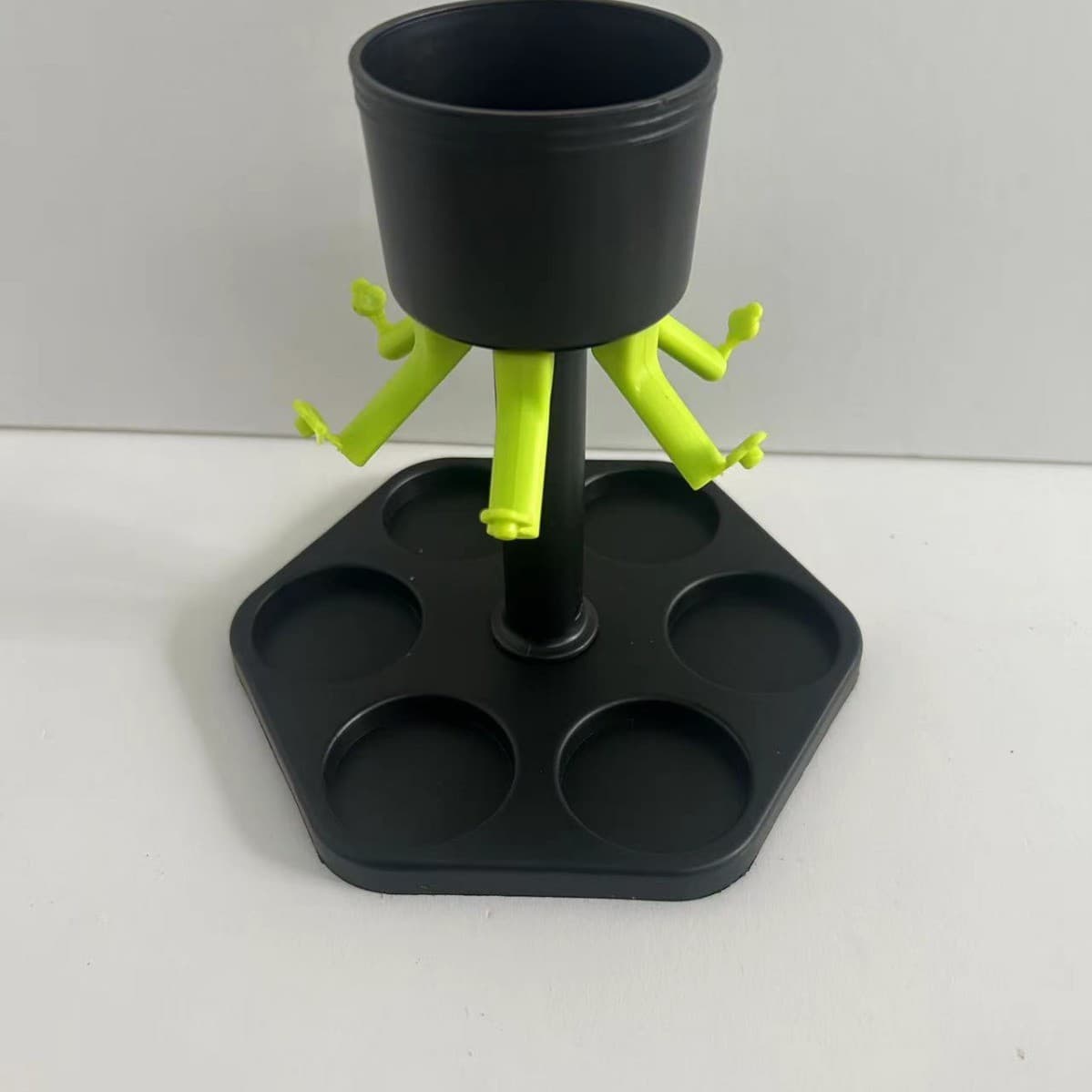 Shot Buddy Dispenser Hexagonal Fair Wine Pourer, Party Fair Pouring Distributor with Glass Tray