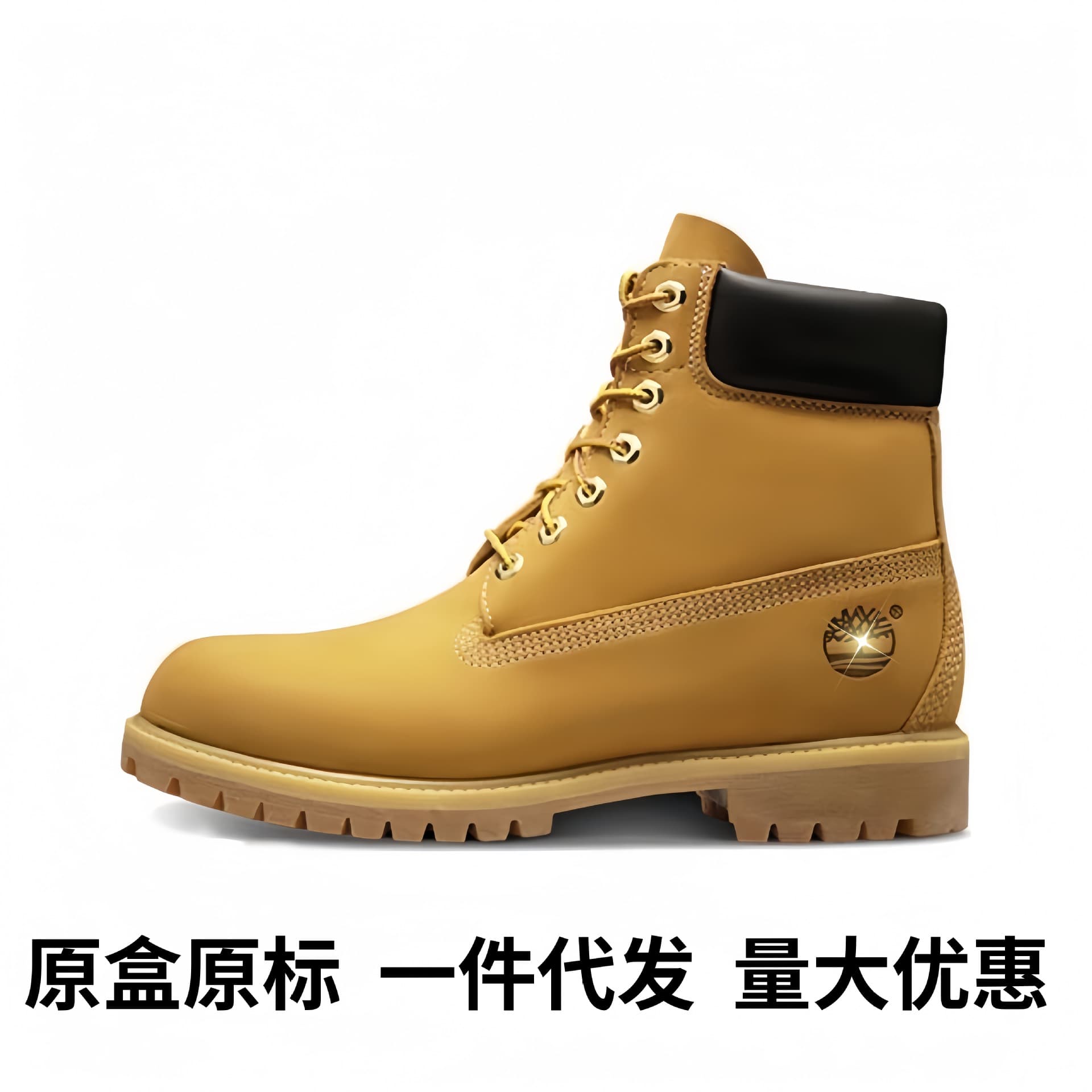 Putian Shoes Timberland Yellow Boots Waterproof Fleece-Lined Martin Boots for Men and Women Carter CT Wheat Yellow High-Top Outdoor