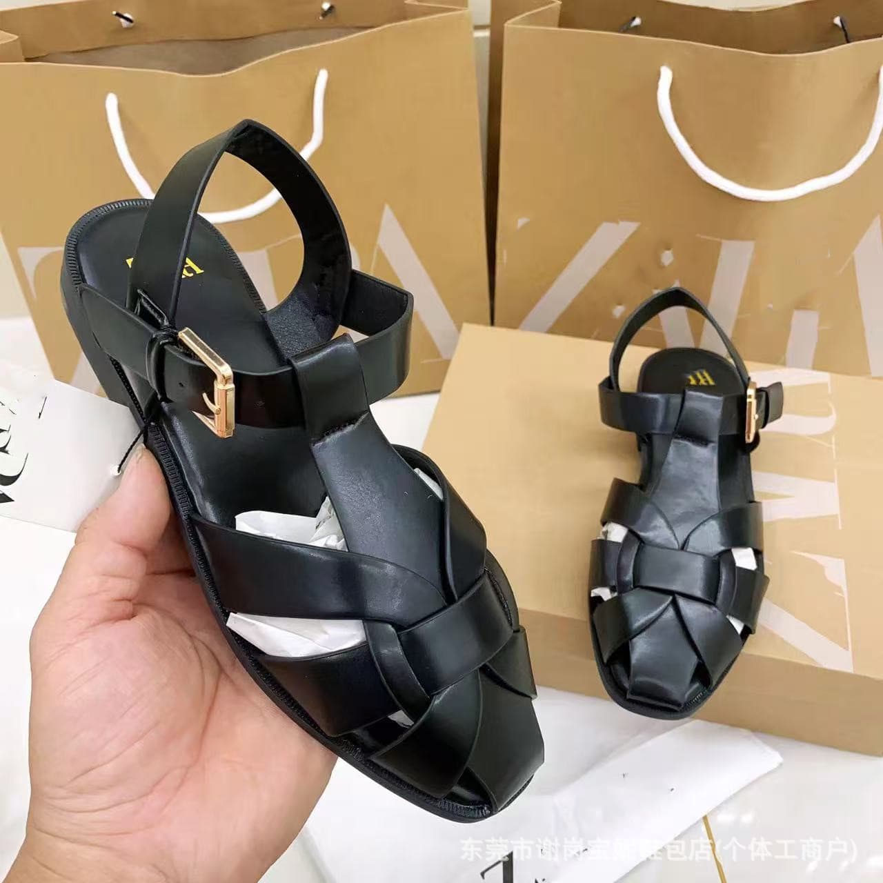 Women's Sandals Hot Selling in Africa Versatile Solid Color Flat Bottom Sandals for Outdoor Wear