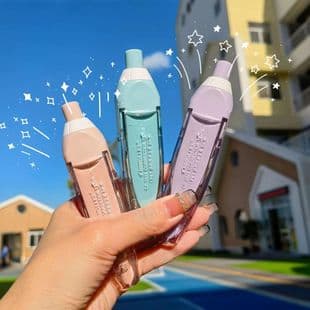 Pen-Style Push-Type Correction Tape with Replaceable Core, Portable Correction Tape for Primary and Secondary School Students, Stationery Wholesale