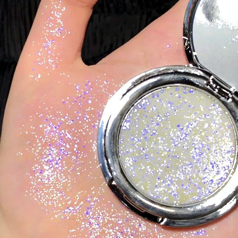 DIKALU Single Color White Sugar Eyeshadow Fluorescent Party Disappearing Eyeshadow Potato Mud Texture INS Style White