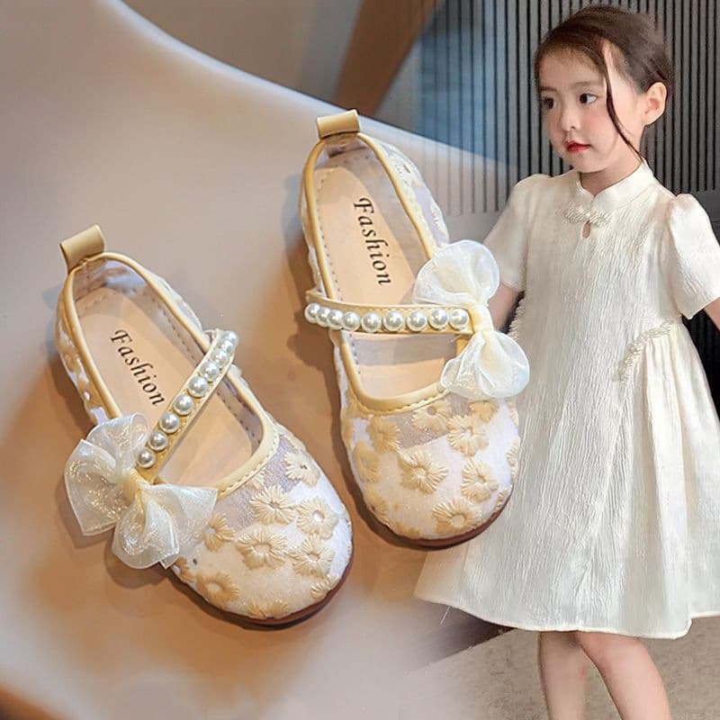 Fairy New Children's Spring and Summer Hanfu Mesh Princess Sandals for Little Girls 2026 Breathable Casual Shoes