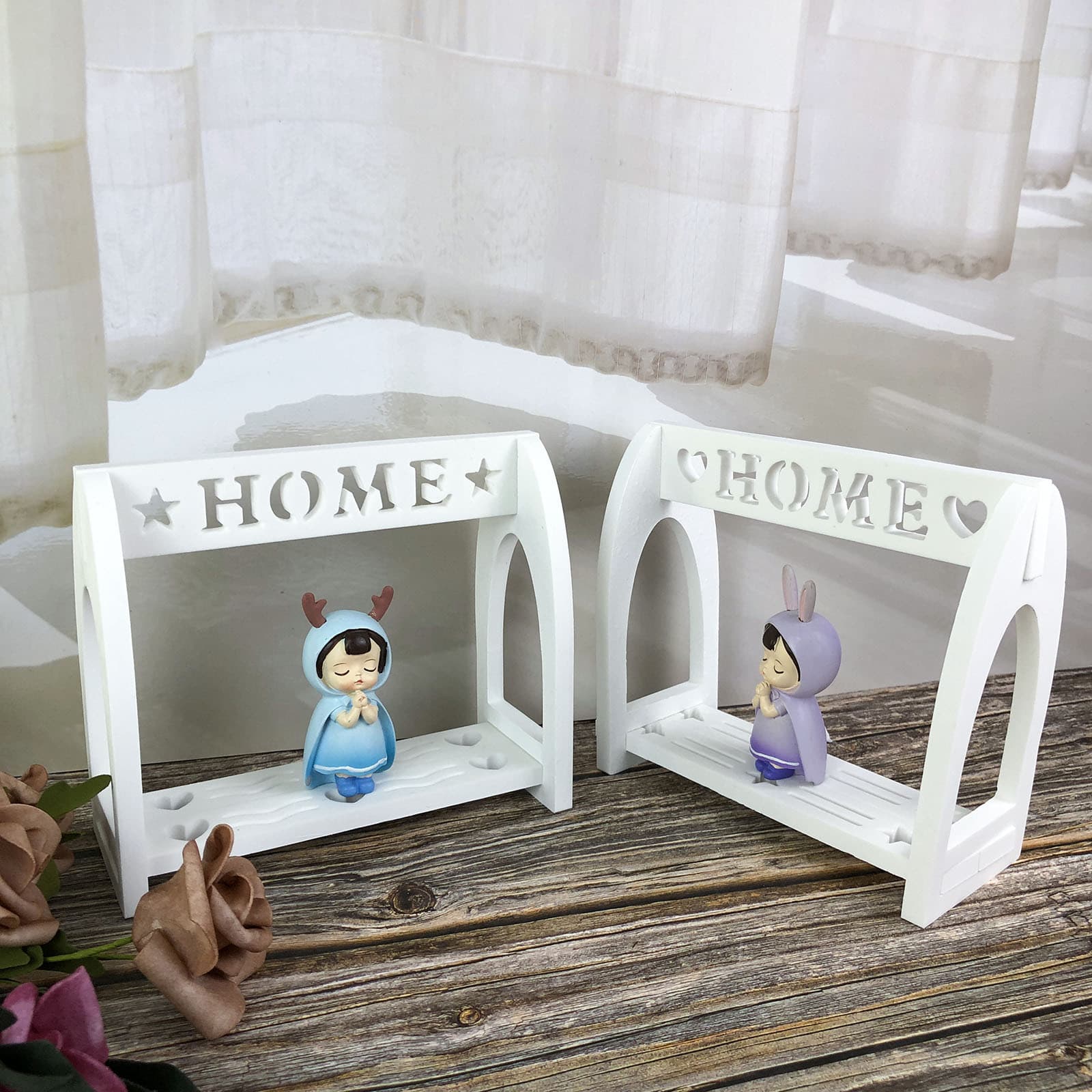 X0693+X0695 Desktop Stand Ornament Decoration Cement Plaster Mold DIY Silicone Mold