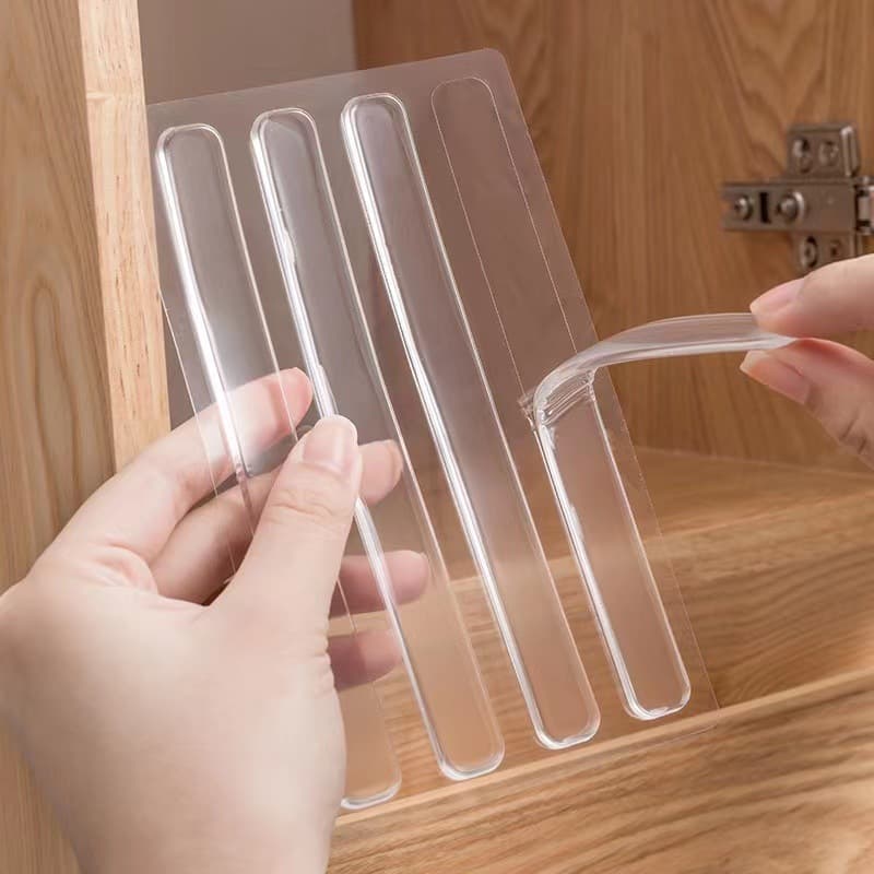 Household Anti-Collision Door Cabinet Invisible Bumper Pad Refrigerator Door Guard Strip Silicone Pad Glass Corner Protector Guard Strip