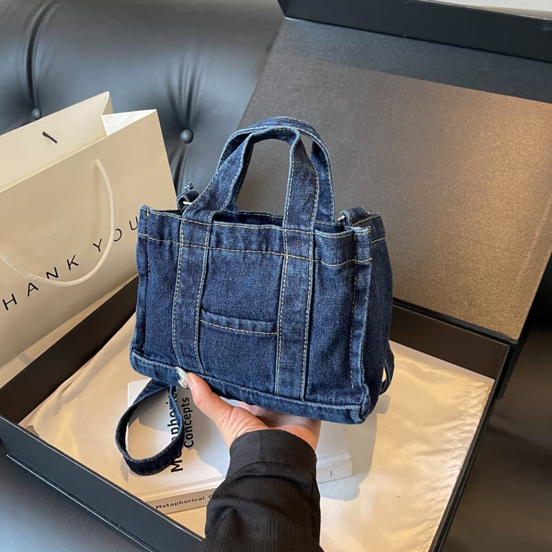 Cowhide Bag 2025 New Korean Style Canvas Bag Shoulder Crossbody Bag Japanese Casual Versatile Handbag Cloth Bag for Women