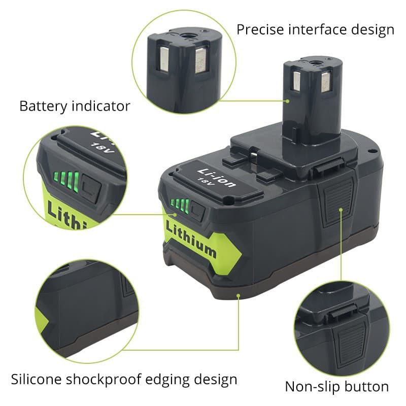 18V 12000mAh Lithium-Ion Rechargeable Battery P108 + New P117 P108 P117 for 18V Cordless Tools
