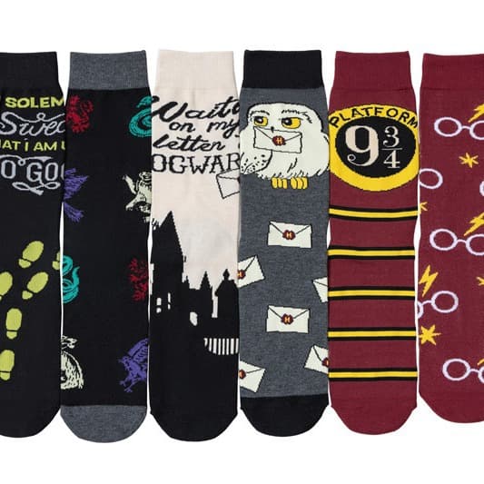 Harry Potter Owl Mid-Calf Socks Unisex Cotton Anti-Slip Anti-Friction Movie Pattern Casual Socks for All Seasons