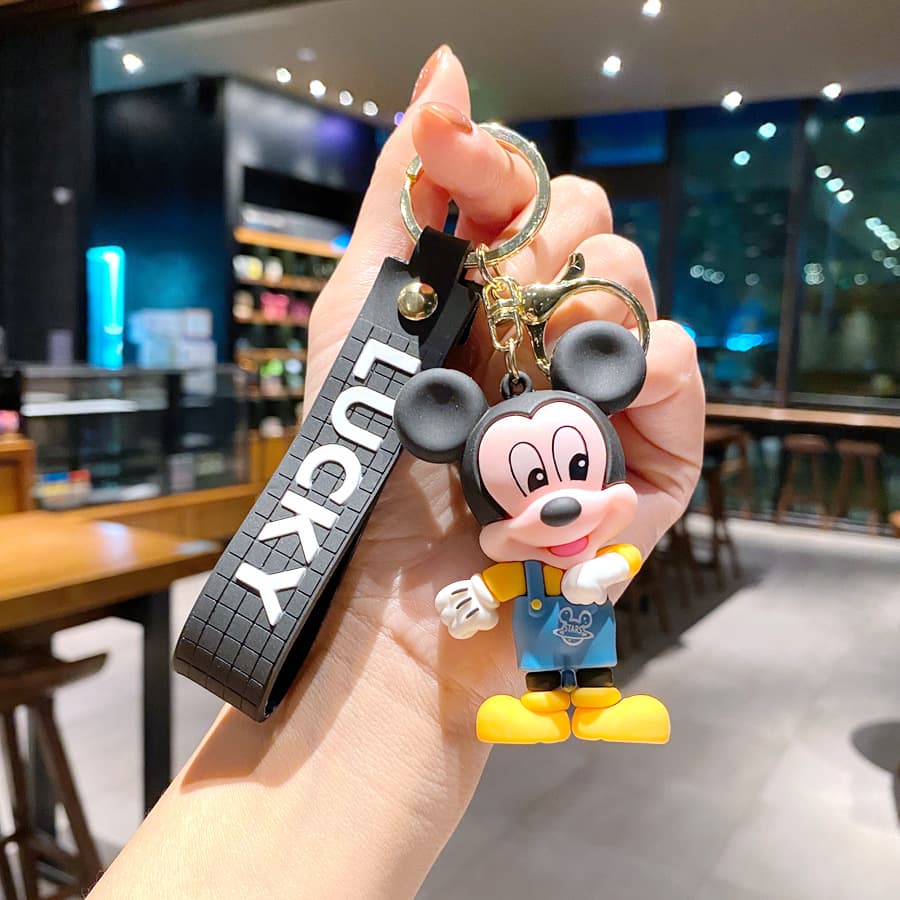 Creative Cartoon New Daisy Mickey Minnie Keychain Car Pendant Keyring Donald Duck Mini Figure Wholesale