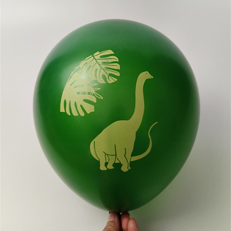 Cross-border sales 12-inch dinosaur theme balloons, thickened jungle forest theme combination balloons, velociraptor balloons