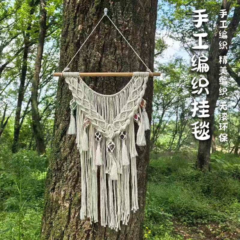 Nordic Ins Handwoven Tapestry Bohemian Fringe Wall Hanging Art Decoration for Bedroom Wall
