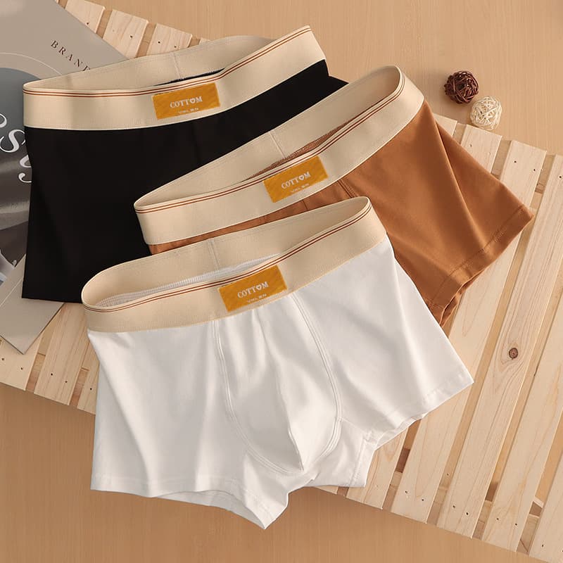 3-pack of men's underwear, men's high-end boxer briefs, trendy boys' boxer shorts with large panties