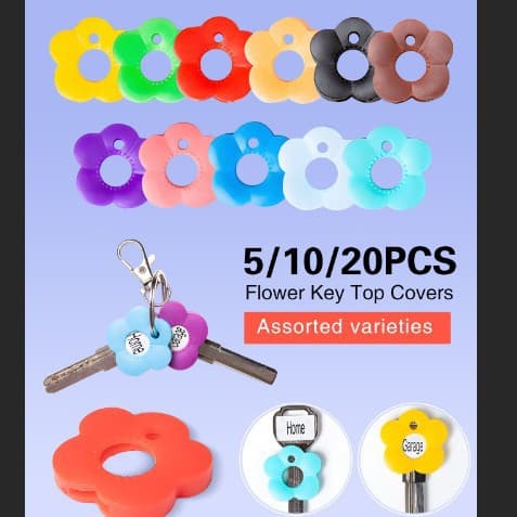 Key Identification Cover / Silicone Key Cover / Plum Blossom Key Cover / Key Cover / Key Identification Tag