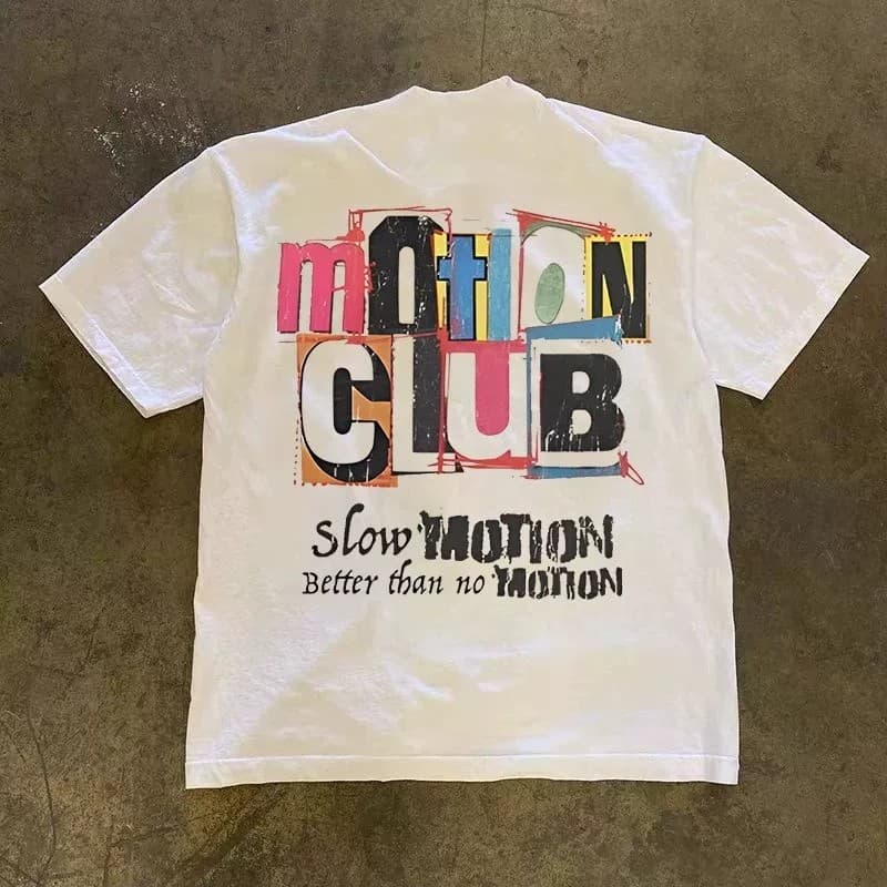 [High Quality Men's Clothing] Pure Cotton Short Sleeve T-Shirt Versatile Loose Minimalist Graphic Creative Design Streetwear Top