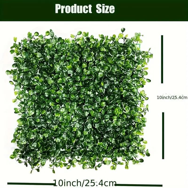 TEMU Amazon Boxwood Green Plant Wall Milan Plastic Artificial Turf Background Wall Grass Plant Wall Decoration