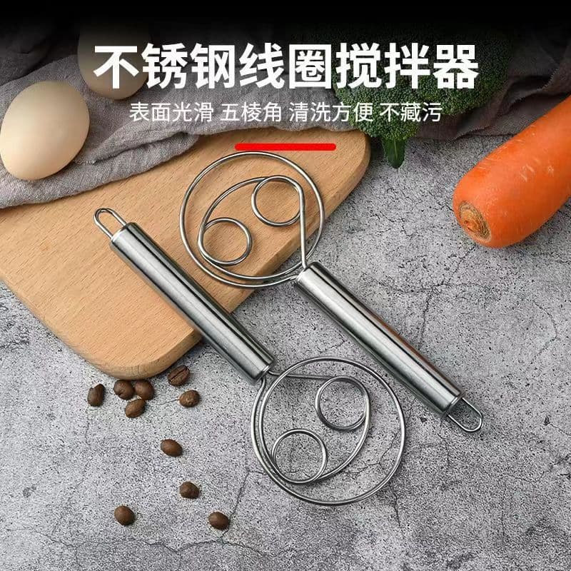 In Stock Mixer Dough Kneader Non-Stick Stainless Steel Flour Coil Dough Manual Mixing