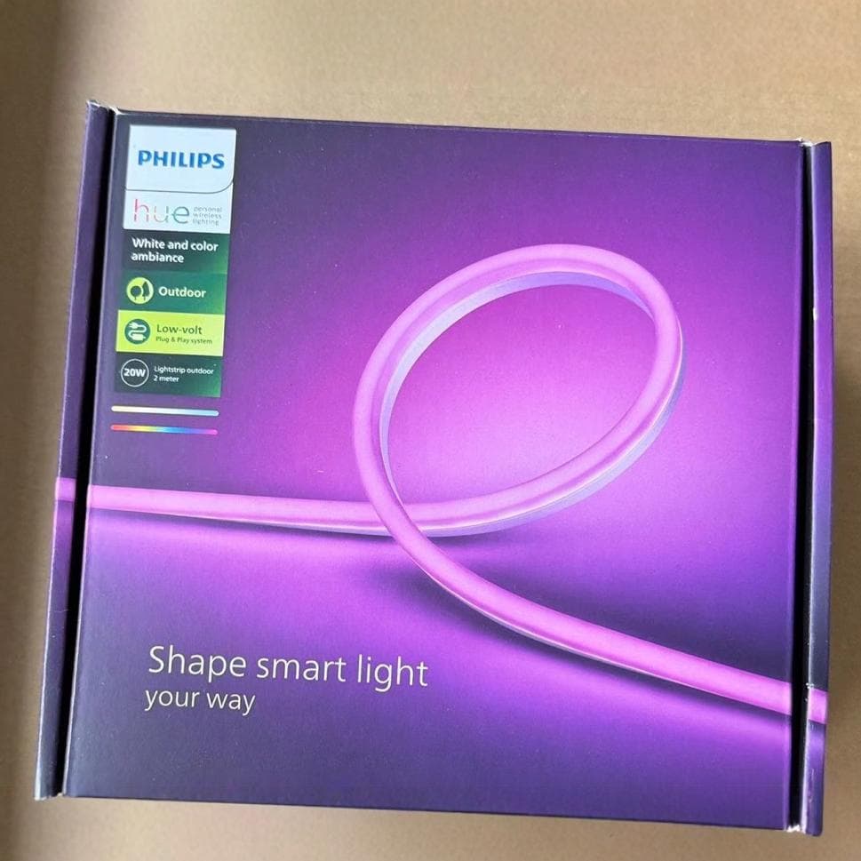 Philips Hue Outdoor Light Strip 2 Meters, Also for Indoor Use Along Baseboards