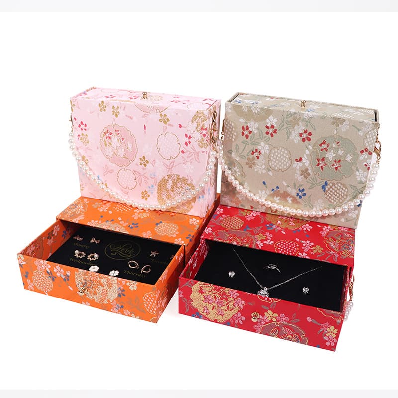 Chinese Style Gift Box, Pearl Necklace Box, Souvenir Gift Box, Packaging Box for Seven Pairs of Earrings, Necklace Ring Earring Box