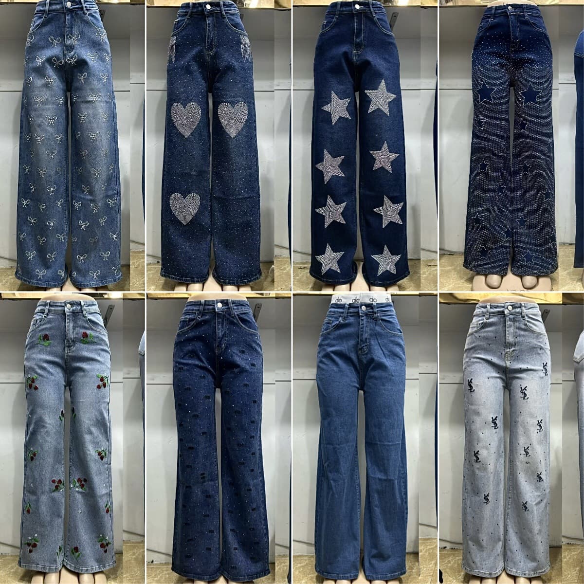 Cargo Jeans Available, Women's Jeans, Sequined Denim Pants Wholesale, Ladies' Jeans
