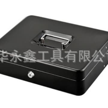 Factory direct sales money box with lock, handle and clip, cash box, small cash box, cash box with lid
