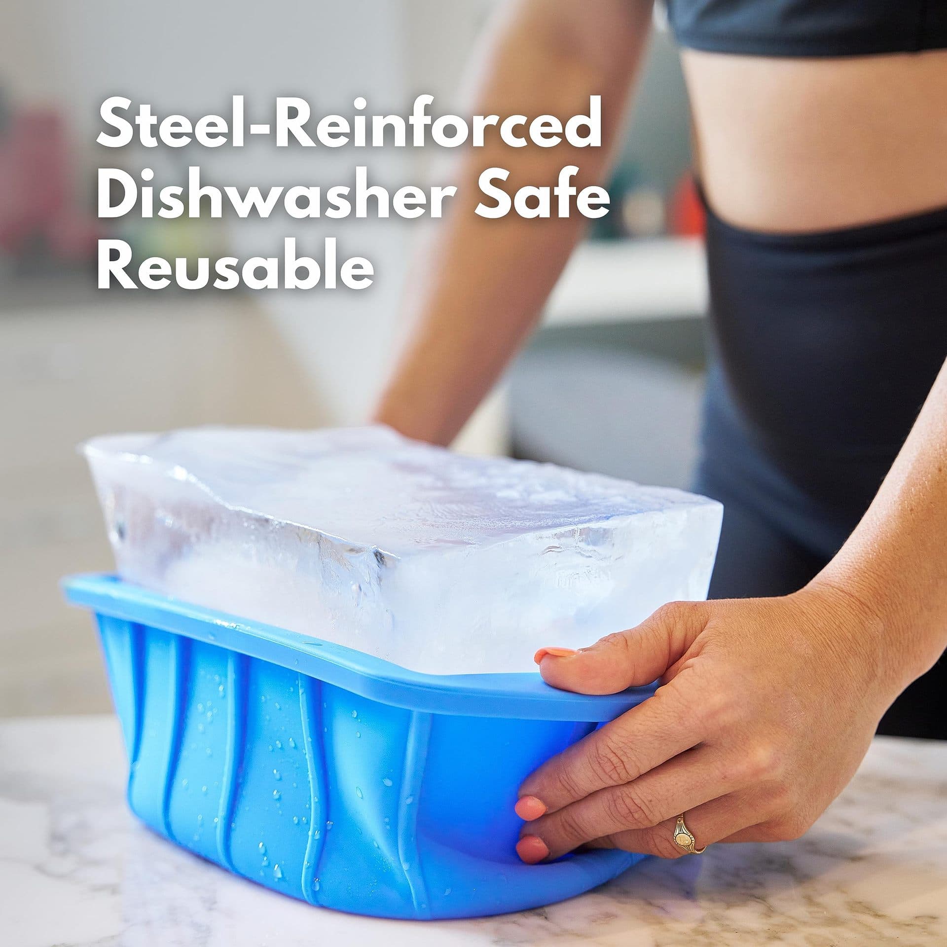 Hot-selling new silicone ice bucket, extra-large silicone ice cube mold, large capacity silicone cooling basin, suitable for ice baths.