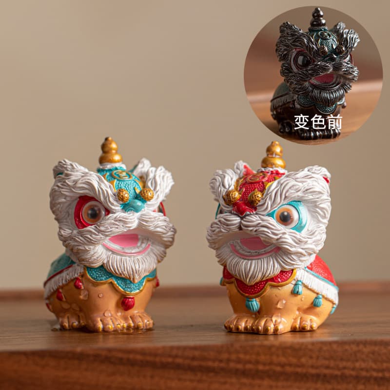 Chenxiang National Trend Lion Dance Color-Changing Tea Pet Ornament Creative Fortune Tea Play Tea Pet Cultivable Color-Changing Tea Pet Tea Table Decoration
