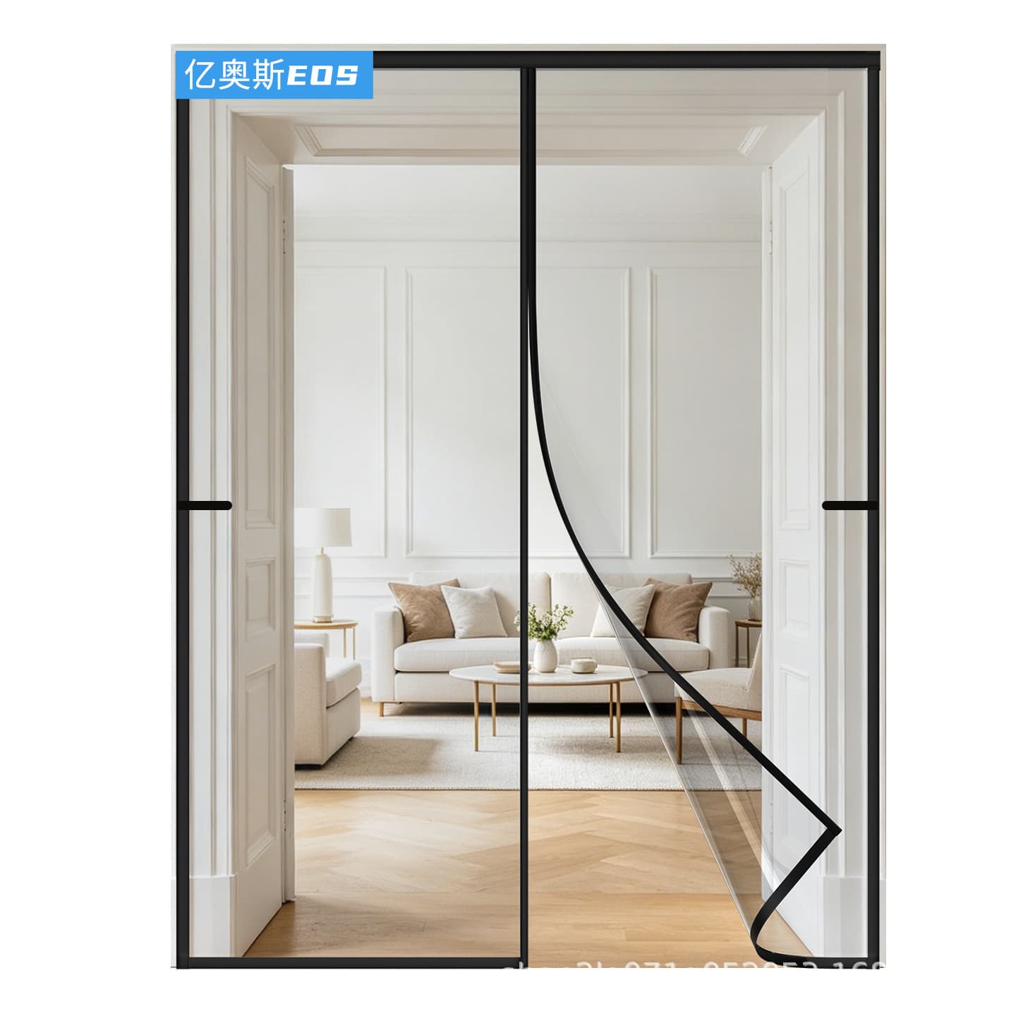 Four-season air-conditioning door curtain to prevent cold, keep warm, prevent air-conditioning, hot air partition, prevent oil smoke, transparent Velcro door curtain EVA