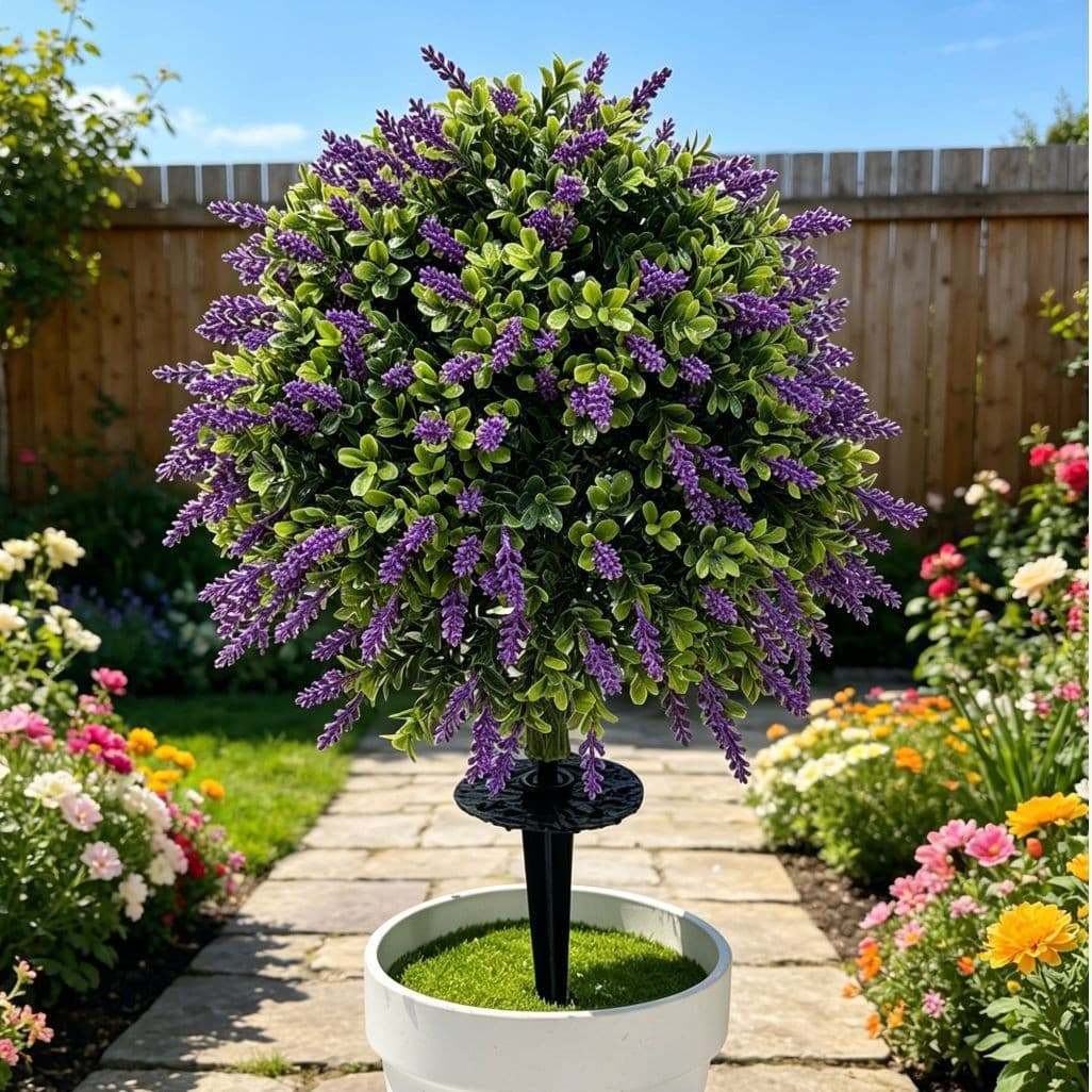 Artificial Boxwood Cone Tree Ornamental Plant for Home Hotel Decoration Landscaping Ground Insert Display