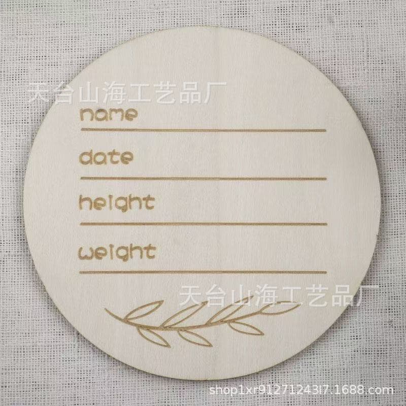 In Stock Wooden Baby Photo Prop Wood Slice Month Commemorative Card Wooden Milestone Laser Engraved Wood Slice