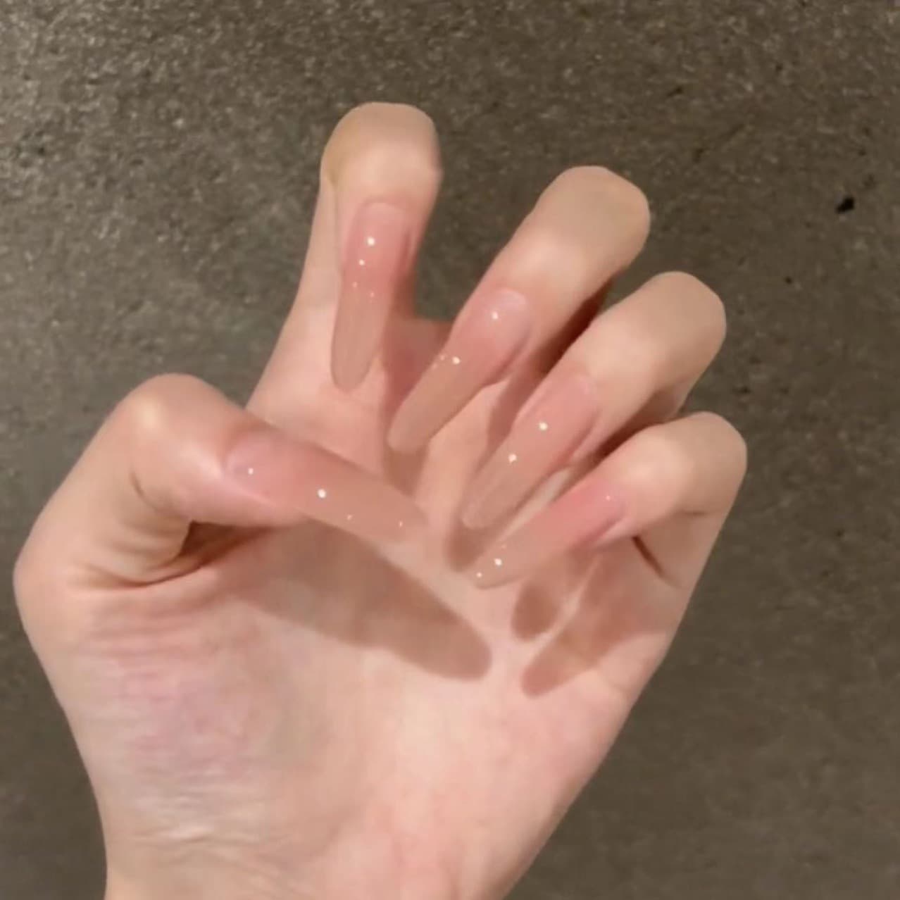Handmade Wear Nail Long Patch Manicure Niche New High-Grade Solid Color Nude White Temperament Nail