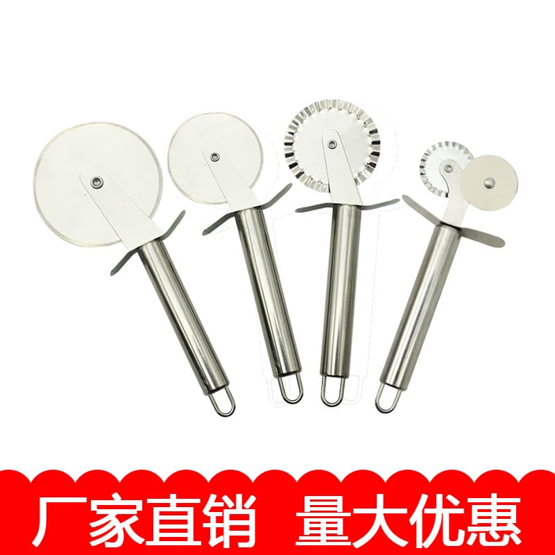 Stainless steel pizza cutter, single/double wheel pizza cutter, thin crust cutter, pizza and cheese baking tools