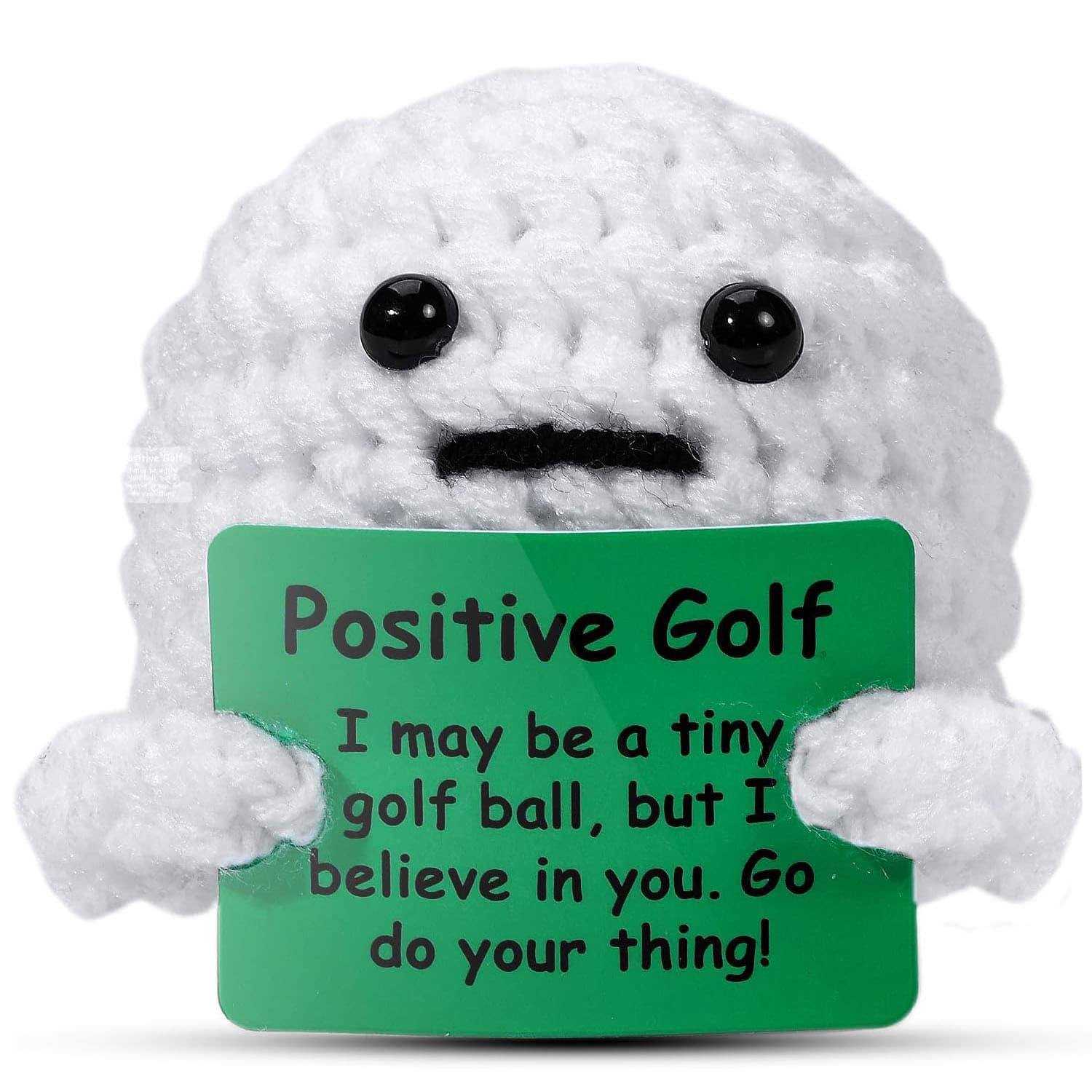 Amazon cross-border new emotional support golf crochet, handmade golf-themed yarn crafts