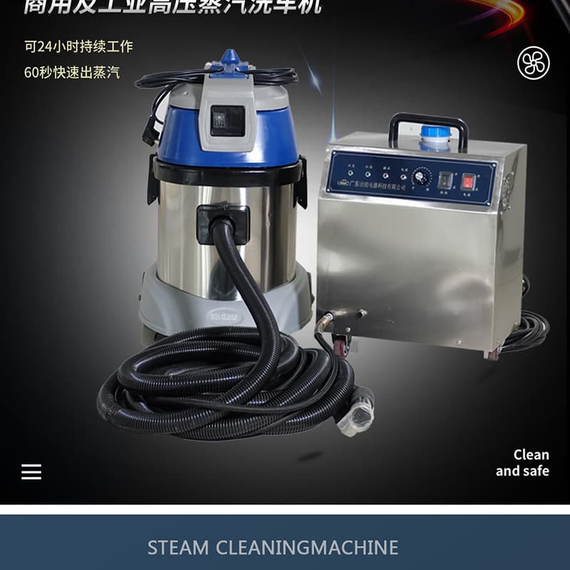 Automotive Interior and Engine Bay High-Pressure Steam Cleaner, Commercial Dual-Gun Multi-Purpose Car Wash