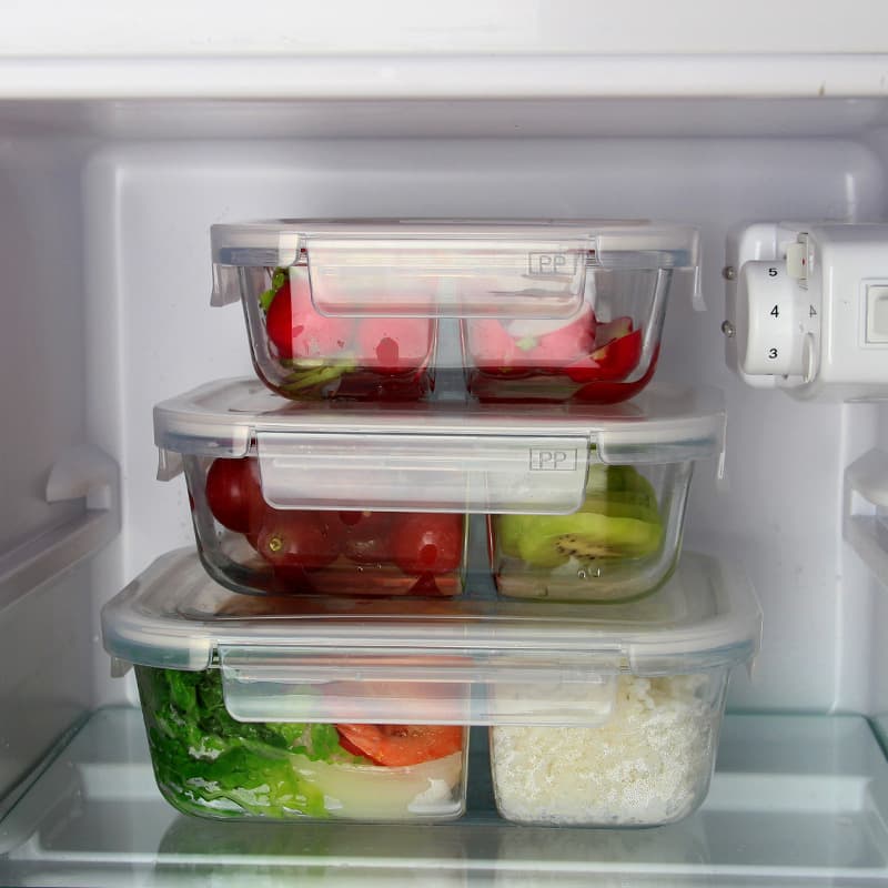 Heat Resistant Glass Lunch Box Microwave Safe Fresh Keeping Lunch Box Fruit Box for Office Workers And Students Bento Box