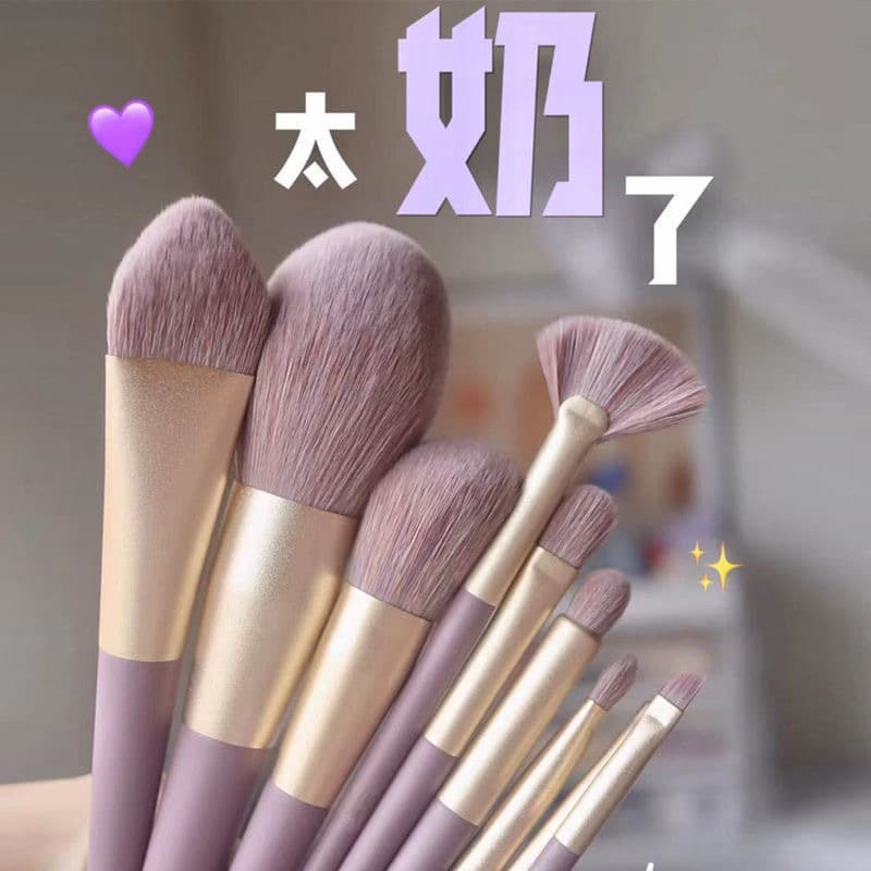 Luyi Makeup Brush Set Eyeshadow Brush Powder Brush Concealer Brush Eyebrow Brush Lip Brush Blush Brush Makeup Tools Purple