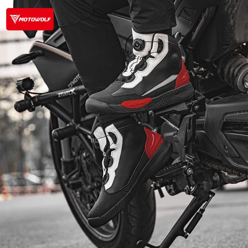 Motorcycle Riding Boots Waterproof Riding Shoes Commuter Rider Shoes Quick Release Dial Shoes Motorcycle Shoes Breathable Riding Shoes Summer
