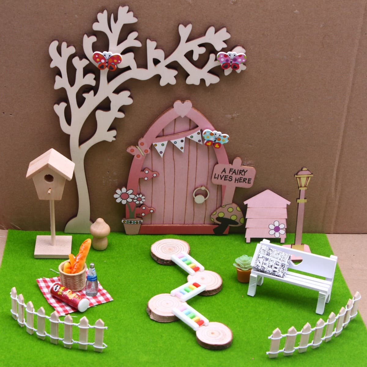 Dollhouse Mini Spring Garden Set BJD Micro Easter Scene Photography Prop Model Accessories