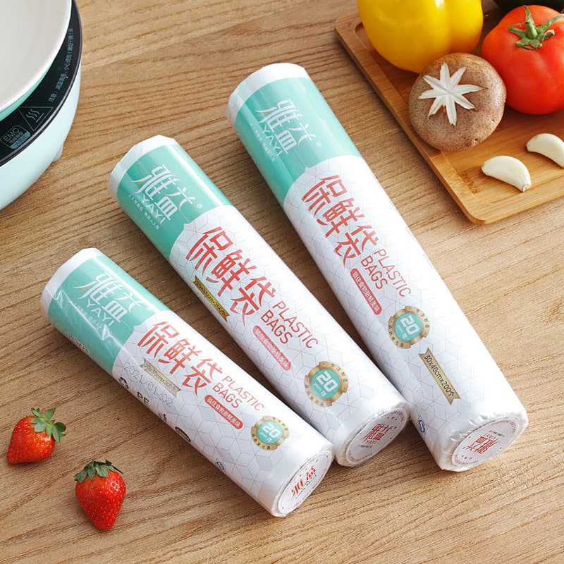 Ya Yi food storage bags, 200-piece pack, small, medium, and large sizes, perfect for kitchen and fruit preservation. Wholesale from the manufacturer.