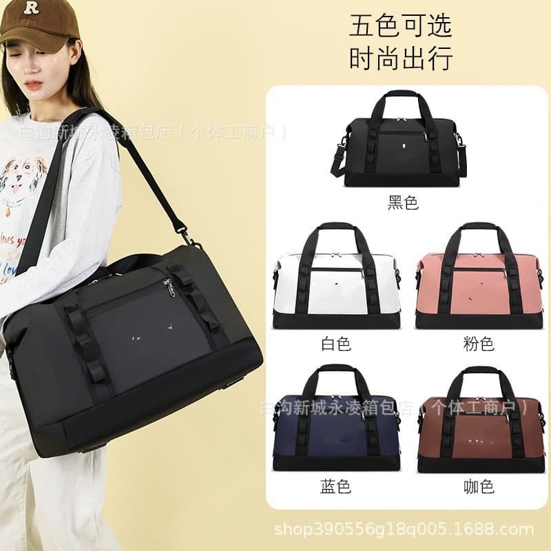Custom logo wholesale cross-border casual gym bag short trip travel bag fits over luggage handle