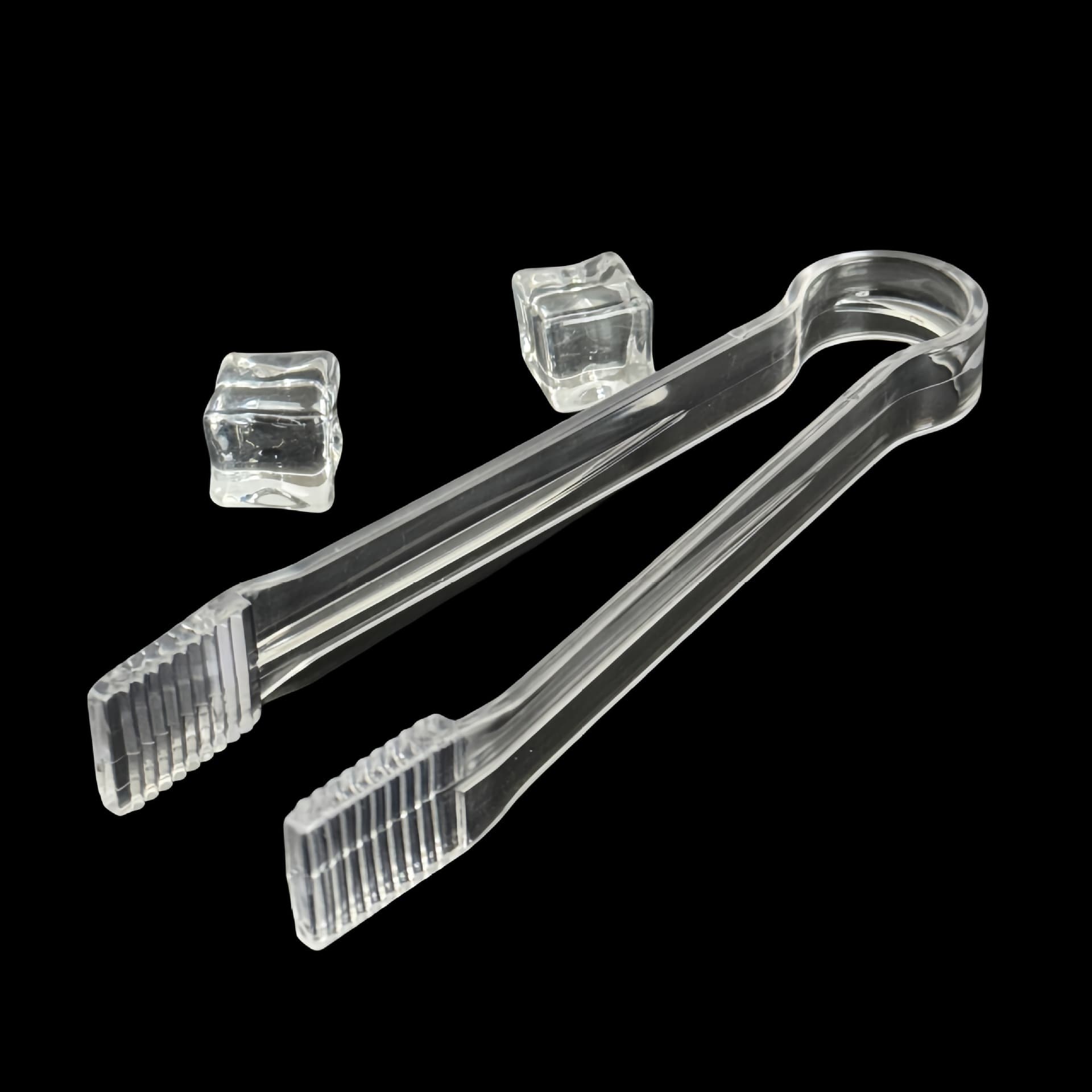 Thickened Bread Tongs, Plastic Transparent Ice Tongs, Durable for Cake Shops, KTV, Bars, and Clubs