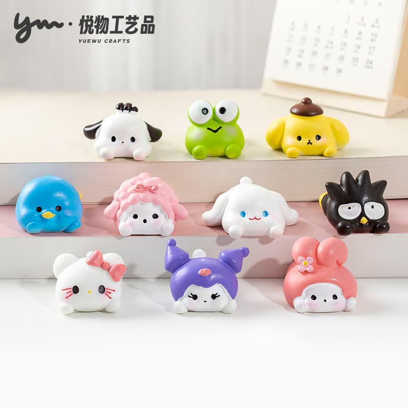 Creative Cute Lying Sanrio Small Animals DIY Decoration Blind Bag Accessories Car Desktop Mini Figurines