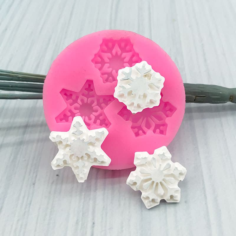 3 Types Snowflake Silicone Mold DIY Soap Mold Chocolate Baking Cake Decoration Mold Resin Clay Tool