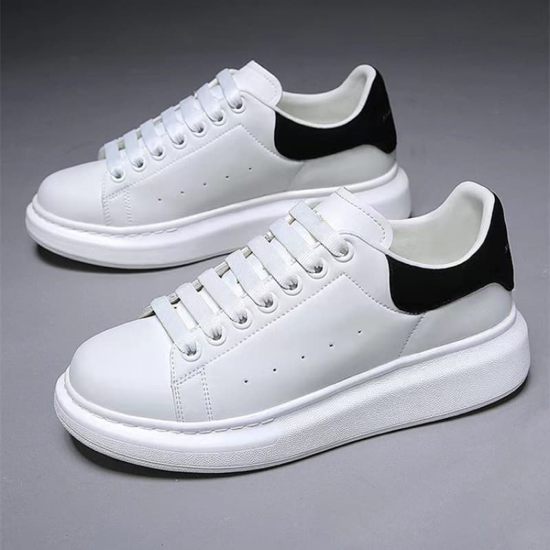 Classic White Casual Sneakers for Women, Chunky Platform Thick Sole Height-Increasing Breathable Board Shoes, Fashionable and Versatile