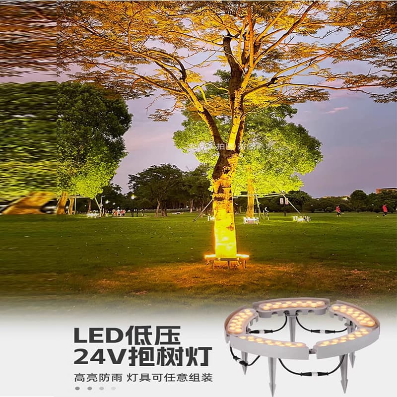 LED outdoor engineering waterproof tree-wrapping lights, ring column lights, garden ground-insert mud ring spotlights, landscape tree lights