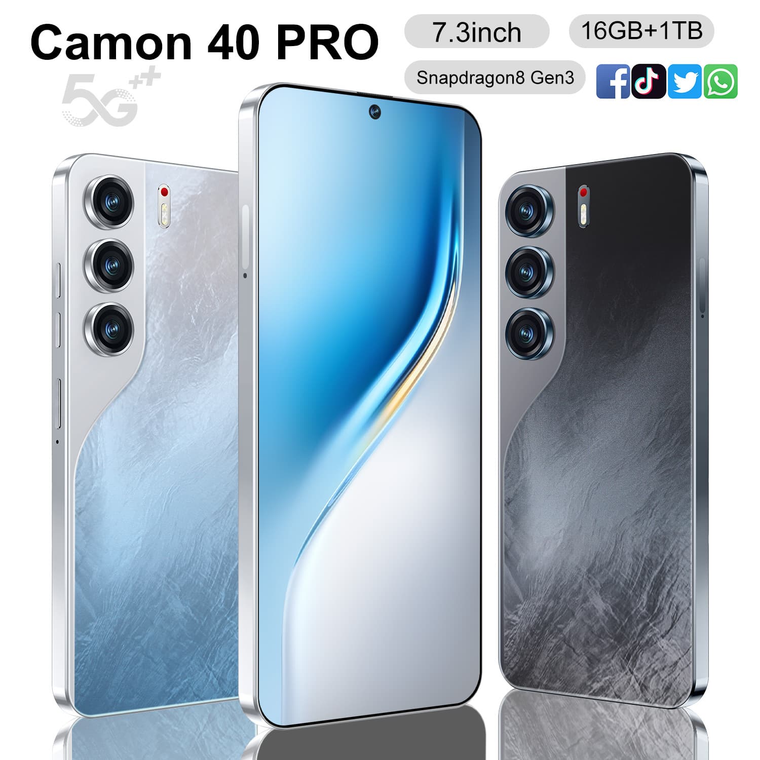 Cross-border mobile phone Camon 40 Pro 7.0 inch foreign trade new smart Android phone best-selling list tk dropshipping