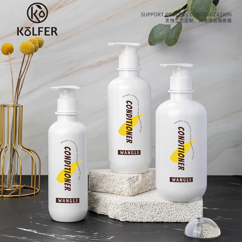 PET plastic bottle 300/400/500 hand soap press lotion refill bottle, bathroom wash round shoulder round bottom