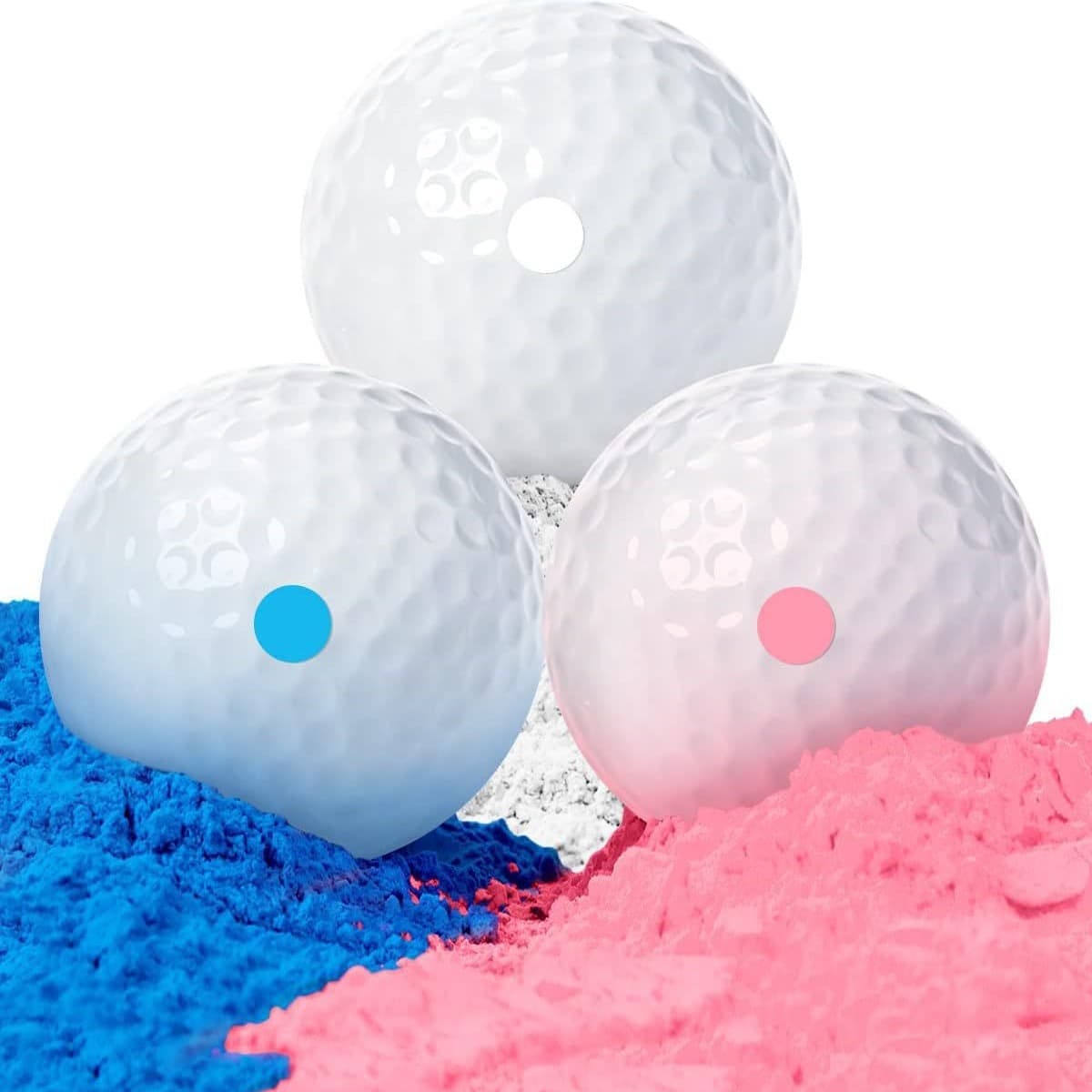 Gender Reveal Golf Balls, Boy Girl Party Supplies, Blue Pink Powder Golf Balls