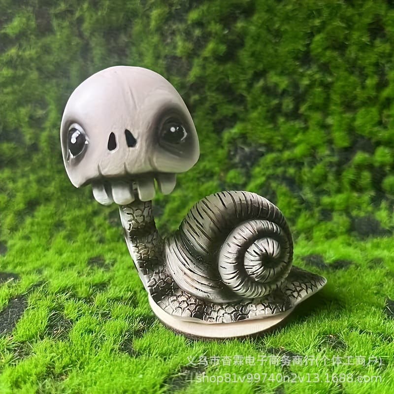 New Cross-Border Swinging Skull Snail Small Ornament Home Office Decoration Cartoon Garden Craft