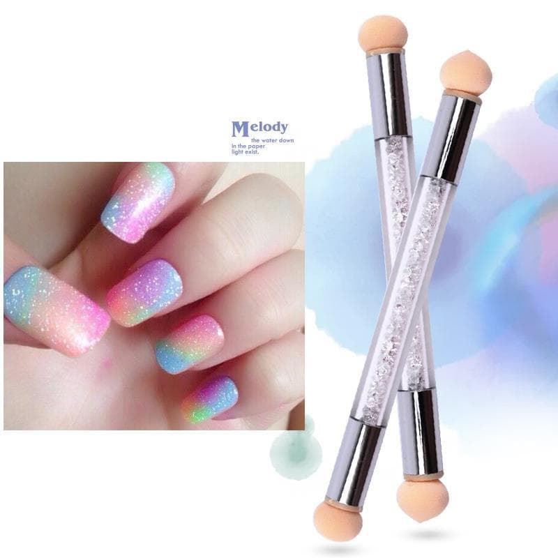 Nail art gradient pen, smudge pen, stippling pen, light therapy stippling glue sponge pen, double-ended, washable and replaceable, factory direct sale