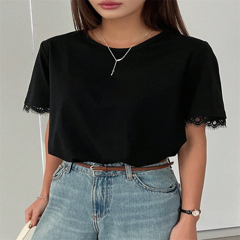 Cross-border Stock Women's Summer T-Shirt Printed Fashion Casual Cute Short Sleeve Round Neck Printed T-Shirt